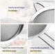 Pack of 3 Stainless Steel Tea Qehwa Fine Mesh Strainer, High Quality Essential Kitchen Item Accessories, Silver Colander Sieve Sifter with large handle, 3 piece set Metal Tea and Qahwa Stainer pony, Small Green tea Filter Poni, Tea Ball Infuser