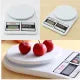10kg Electronic Digital Kitchen Scale Ideal For Mother & Baby Cooking Baking Gift Items Multipurpose Digital Weight Machine Digital Weight Scale Digital Weighing Machine Digital Mini Scale Weight Machine Digital Jewelry Vegetable Cake Fruit Scale White